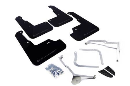 Rally Armor - Rally Armor 15+ Subaru WRX & STi Sedan Only UR Black Mud Flap w/ Grey Logo