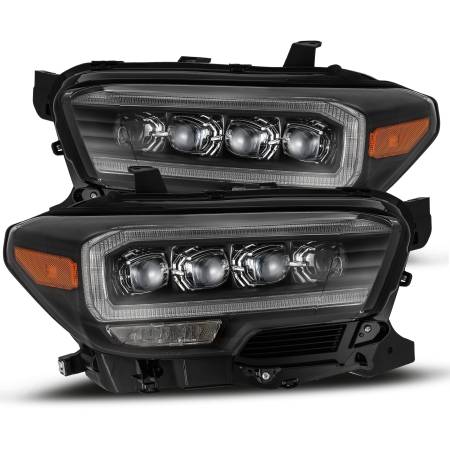 AlphaRex - AlphaRex 16-20 Toyota Tacoma NOVA LED Projector Headlights Plank Style Black w/Activation Light