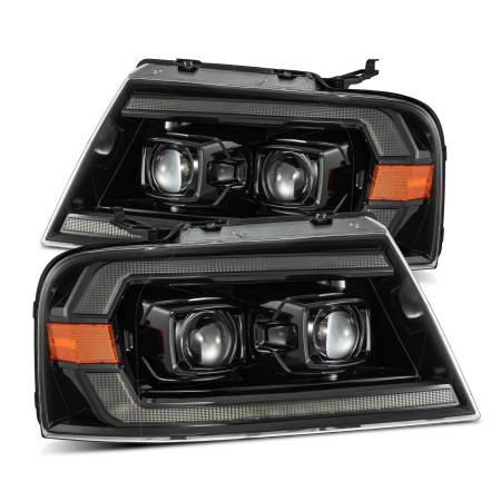 AlphaRex - AlphaRex 04-08 Ford F150 PRO-Series Projector Headlights Chrome w/ Sequential Signal and DRL
