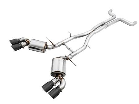 AWE Tuning - AWE 16-19 Chevy Camaro SS Non-Res Cat-Back Exhaust -Touring Edition (Quad Diamond Black Tips)