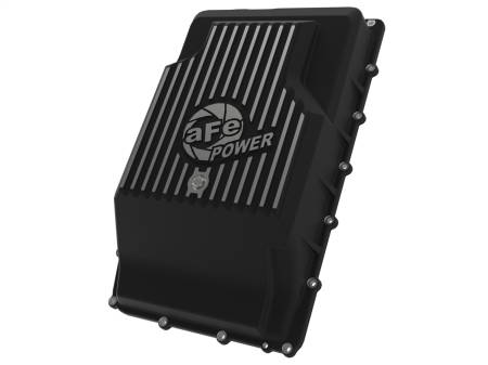 aFe Power (Advanced FLOW Engineering) - aFe 17-24 Ford F-150 10R60/10R80 Pro Series Rear Transmission Pan Black w/ Machined Fins