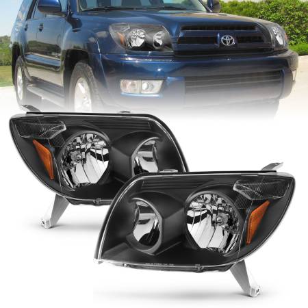 ANZO Headlights, Tail Lights and More  - ANZO 2003-2005 Toyota 4Runner Crystal Headlights Black