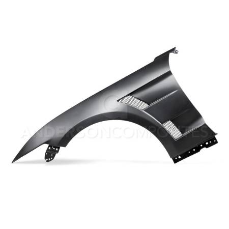 Anderson Composites - Anderson Composites 15-16 Ford Mustang Type-AT Fiberglass Fenders (0.4in Wider)