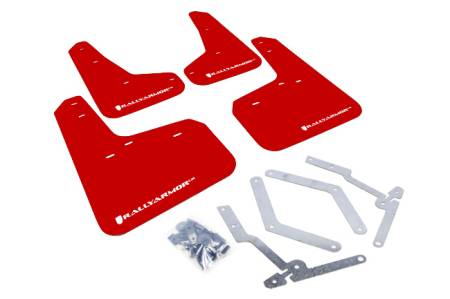 Rally Armor - Rally Armor 13+ Ford Focus ST Red Mud Flap w/ White Logo