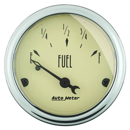 AutoMeter - AutoMeter 2-1/16in Antique Beige 0E to 90F Electric Fuel Level Gauge