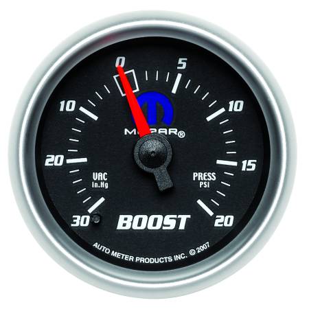 AutoMeter - AutoMeter Mopar 52.4mm 30 Hg/20 PSI Vacuum/Boost Gauge