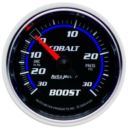 AutoMeter - AutoMeter Cobalt 52mm 30psi mechanical Boost Gauge