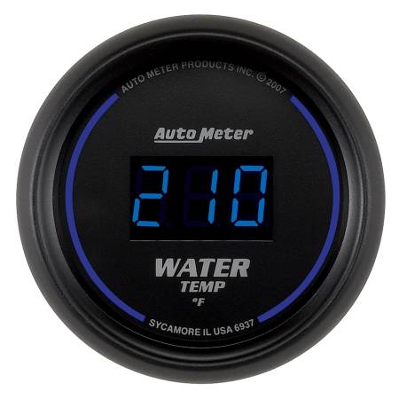 AutoMeter - AutoMeter Cobalt Digital 52.4mm Black 0-300 deg F Water Temperature Gauge