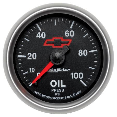 AutoMeter - AutoMeter Sport-Comp II GM 52mm 0-100 PSI Mechanical Oil Pressure Gauge