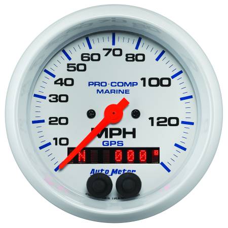 AutoMeter - AutoMeter Gauge GPS Speedometer 3-3/8in 140 MPH Marine White Gauge