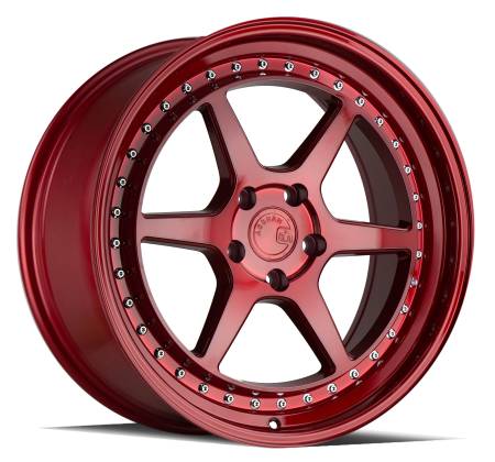 AodHan Wheels - Aodhan Wheels Rim DS09 18x8.5 5x100 73.1CB ET35 Candy Red w/ (Chrome Rivets)