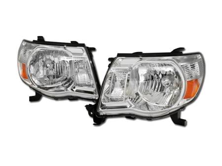 I3 Enterprise - I3 2005-2011 Toyota Tacoma Crystal Headlight W/Amber W/O Bulbs - Chrome