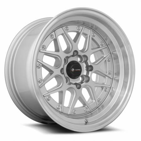 Vors Wheels - Vors Wheels Rim VR7 15x8 4x100/4x114.3 ET0 73.1CB Silver Machine Face Lip Chrome Rivet