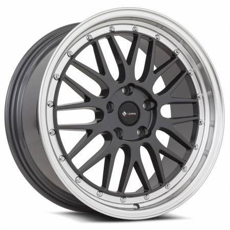 Vors Wheels - Vors Wheels Rim VR8 17x8 5x112 ET35 73.1CB Hyper Black Machine Lip Chrome Rivet