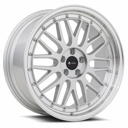 Vors Wheels - Vors Wheels Rim VR8 18x8 5x100 ET35 73.1CB Silver Machine Lip Chrome Rivet