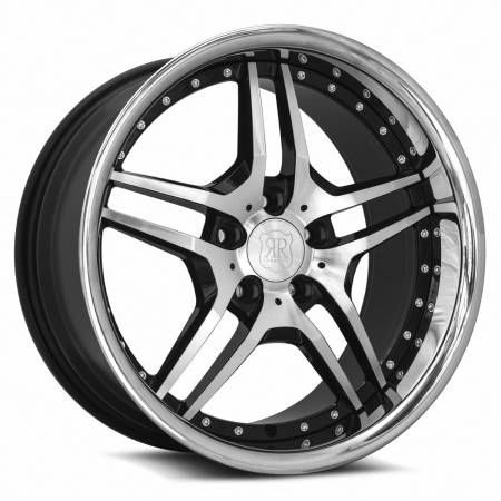MRR Design Wheels - MRR Wheels Rim RW2 19x9.5 5x112 ET35 66.6CB Black Chrome Lip