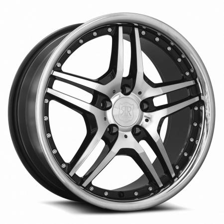 MRR Design Wheels - MRR Wheels Rim RW2 18x8 5x112 ET25 66.6CB Black Chrome Lip
