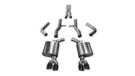 CORSA Performance - Corsa 2015-2023 Dodge Challenger Hellcat Dual Rear Exit Extreme Exhaust w/ 3.5in Black Tips