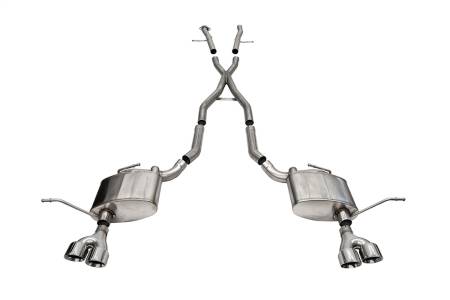 CORSA Performance - Corsa 2014-2021 Jeep Grand Cherokee Xtreme 2.5in Cat-Back Dual Rear Exit w/Twin 4in Polished Tips