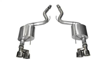 CORSA Performance - Corsa 2015-2017 Ford Mustang GT 5.0 3in Axle Back Exhaust Polish Quad Tips (Sport)
