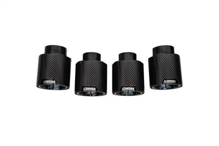 CORSA Performance - Corsa 20-25 Chevrolet Corvette C8 RWD 4.5in Carbon Fiber Black PVD Tip Kit (For Corsa Exhaust Only)