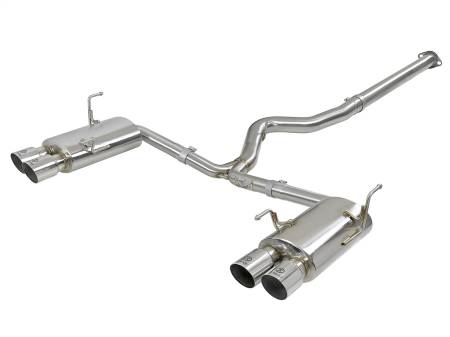 aFe Power (Advanced FLOW Engineering) - aFe Takeda 3in SS Exhaust Cat-Back 15-16 Subaru WRX/STI 2.0L/2.5L Polished Tips