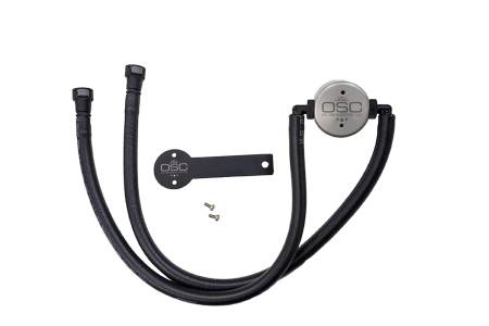 J&L Oil Separator Co - J&L 16-22 Chevrolet Camaro LT1 6.2L Drivers Side Oil Separator 3.0 - Clear Anodized