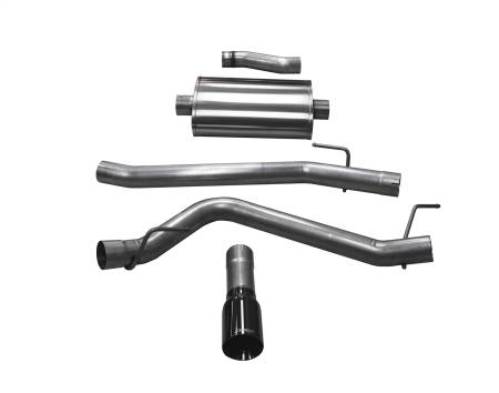 CORSA Performance - Corsa 20-25 Jeep Gladiator JT 3.6L Single Side Exit Cat-Back Exhaust System w/ Single 4in Black Tip