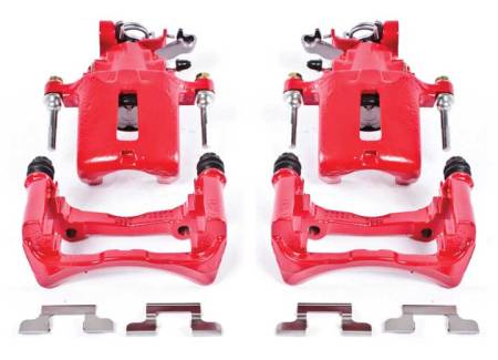 Power Stop - PowerStop 05-14 Ford Mustang Rear Red Calipers w/Brackets - Pair