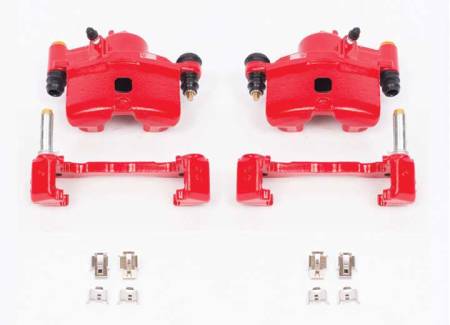 Power Stop - PowerStop 90-00 Honda Civic Front Red Calipers w/Brackets - Pair
