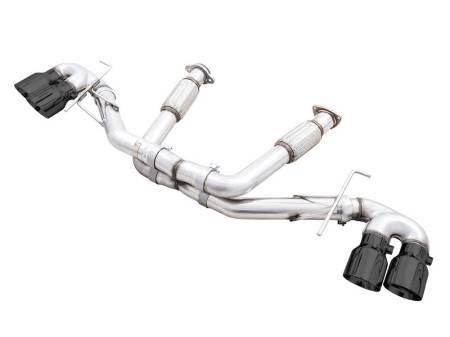 AWE Tuning - AWE 2020 Chevrolet Corvette (C8) Track Edition Exhaust - Quad Diamond Black Tips