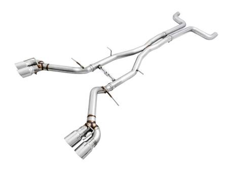 AWE Tuning - AWE 16-19 Chevy Camaro SS Non-Res Cat-Back Exhaust - Track Edition (Quad Chrome Silver Tips)