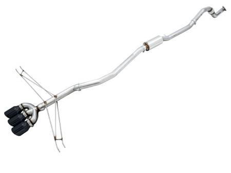 AWE Tuning - AWE 2016+ Honda Civic Si Track Edition Exhaust w/Front Pipe & Triple Diamond Black Tips