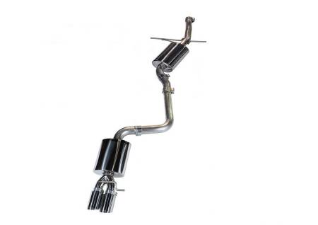 AWE Tuning - AWE Audi B8 A5 2.0T Touring Edition Single Outlet Exhaust - Diamond Black Tips