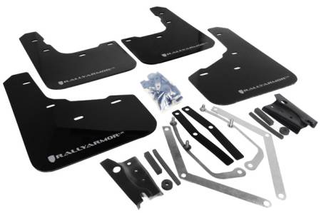 Rally Armor - Rally Armor 13+ Ford Fiesta ST Black Mud Flap w/ Silver Logo