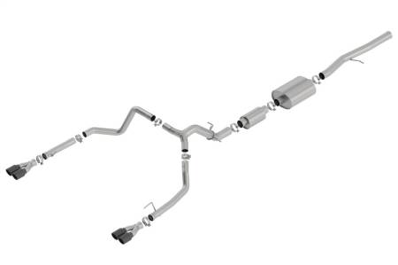Borla - Borla 19 Chevrolet Silverado/GMC Sierra 1500 6.2L SS (S-Type) Catback Exhaust - Black Chrome Tips