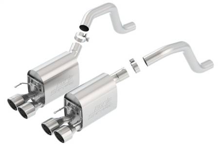 Borla - Borla 06-13 Chevy Corvette C6 ZO6/ZR1 Manual Trans S-Type II Rear Section Exht Dual Rd Rolled Tips