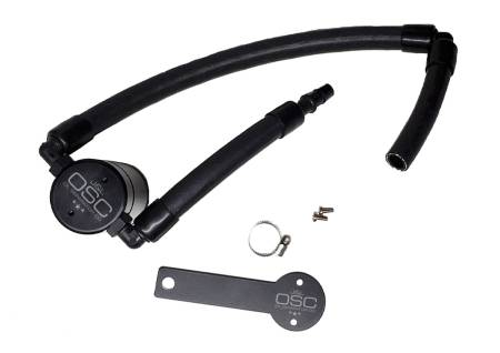 J&L Oil Separator Co - J&L 18-22 Kia Stinger GT 3.3TT Passenger Side Oil Separator 3.0 - Black Anodized