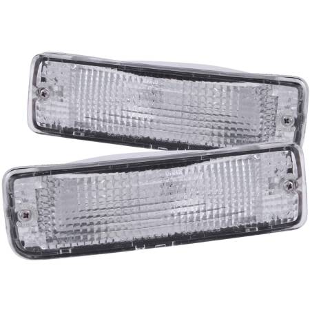 ANZO Headlights, Tail Lights and More  - ANZO 1989-1995 Toyota Pickup Euro Parking Lights Chrome w/ Amber Reflector