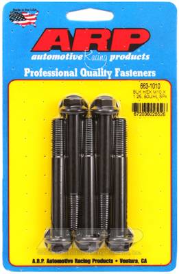 ARP - ARP M10 x 1.25 x 80 hex black oxide bolts 663-1010