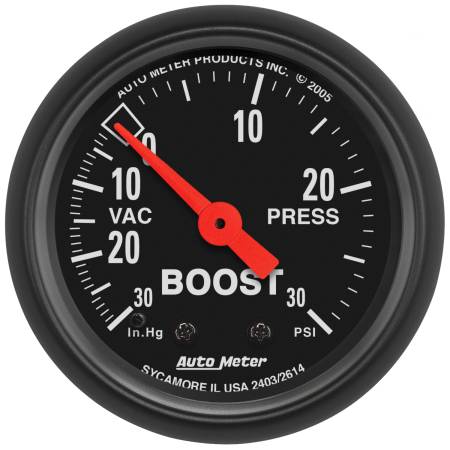 AutoMeter - AutoMeter Z Series 52mm 30 In Hg.-Vac. / 30 PSI Boost / Vacuum Gauge