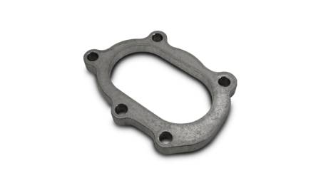Vibrant Performance - Vibrant Performance GT25R / GT28R Discharge Flange with Oval Outlet (5 Bolt) Mild Steel 1/2in Thick