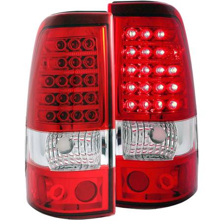 ANZO Headlights, Tail Lights and More  - ANZO 2003-2006 Chevrolet Silverado 1500 LED Taillights Red/Clear