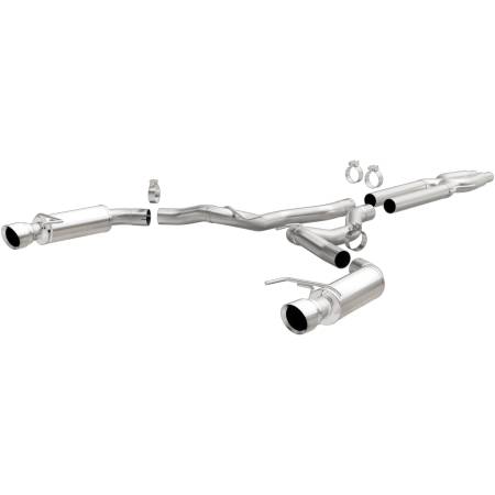 MagnaFlow Exhaust Products - MagnaFlow Cat Back, SS, 3in, Competition, Dual Split Polished 4.5in Tips 2015 Ford Mustang GT V8 5.0