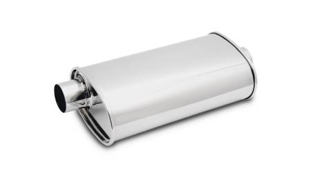 Vibrant Performance - Vibrant Performance StreetPower Oval Muffler 3.50in Inlet/Outlet (Offset-Center)