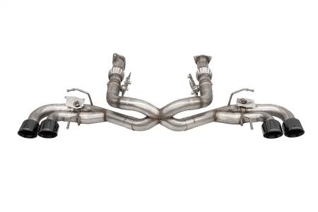 CORSA Performance - Corsa 2020-2025 Corvette C8 3in Valved Cat-Back 4.5in Blk Quad Tips - Fits Factory NPP Exhaust w/AFM