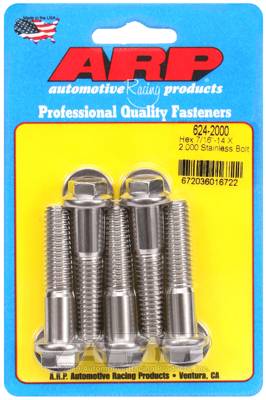 ARP - ARP 7/16-14 X 2.000 hex 1/2 wrenching SS bolts 624-2000