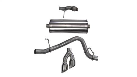 CORSA Performance - Corsa 2015-2020 Chevy Tahoe/GMC Yukon Cat-Back Exhaust Sport 3in Single Side Twin Polished 4in Tips