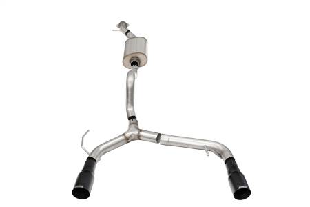 CORSA Performance - Corsa 21-25 Ford Bronco 2.3L 2-Door 2.75in Cat-Back Dual Rear Exhaust w/ 4in Straight-Cut Black Tips