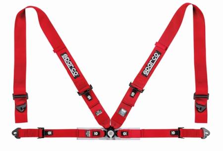Sparco - Sparco Belt 4Pt 3in/2in Competition Harness - Red